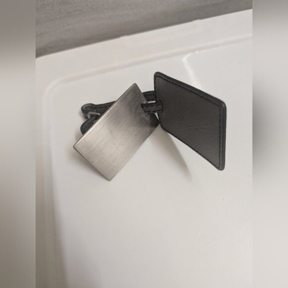 Etienne Silver and Black Luggage Tag - Bag Charm - Picture 3 of 8